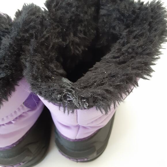 Sorel Snow Commander Snow Boots Girls 7 Purple Sherpa Winter Boot Insulated - Picture 7 of 9